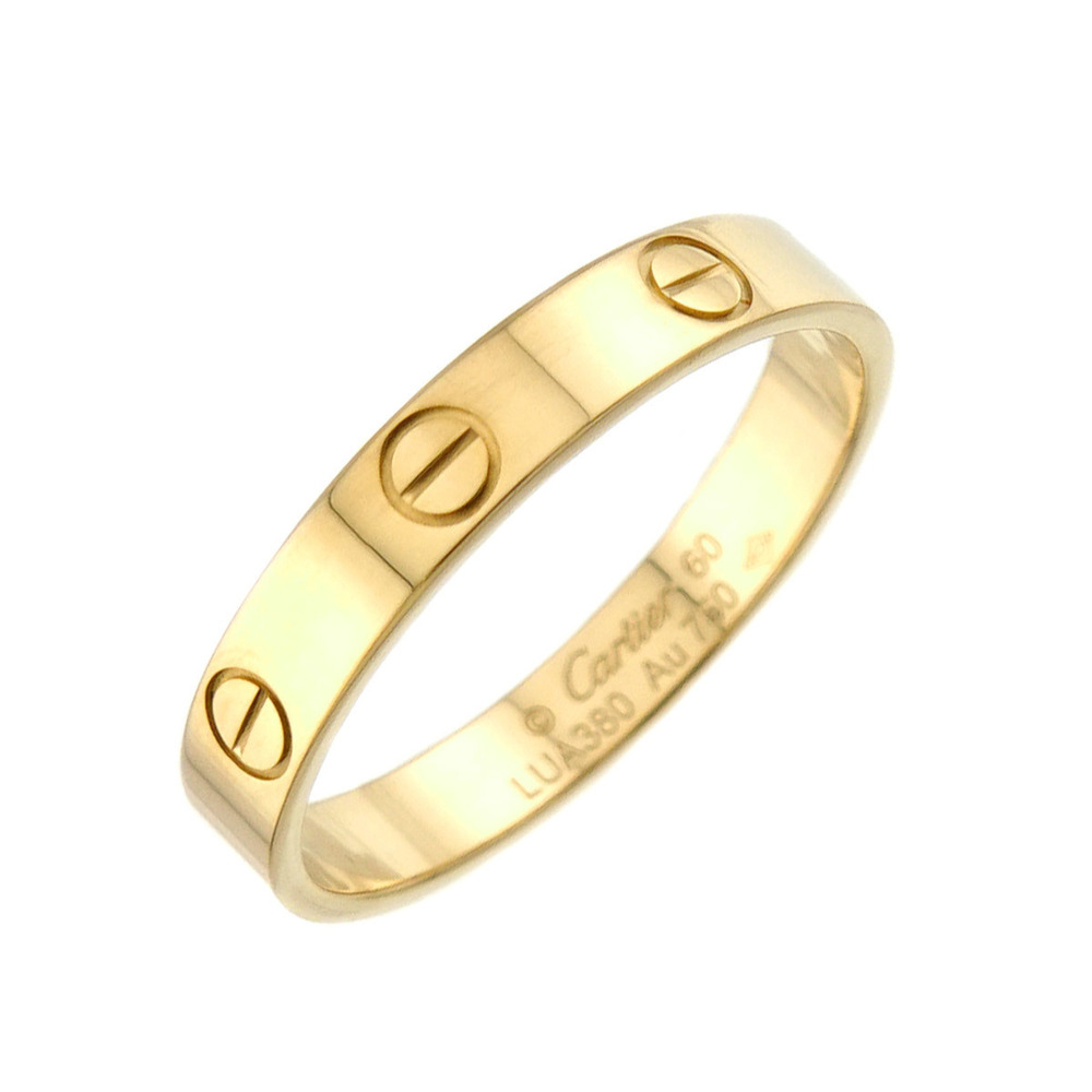 Cartier Mini Love Ring #60, 18K YG Yellow Gold 750.